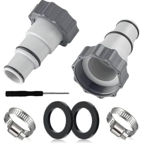 Adaptateur de tuyau de piscine de rechange pour pompes à eau Intex Type A, compatible avec les tuyaux de 32 mm et 38 mm. (1/5)