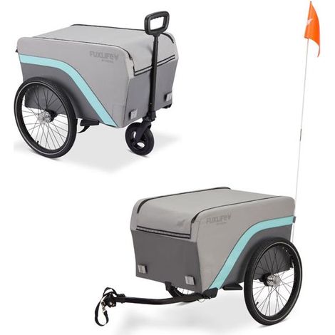 FUXLIFE by FUXTEC Fahrradanhä nger FX-LA120 Lastenanhä nger 2in1 120 L Volumen 47,8 kg Zuladung faltbar (1/5)