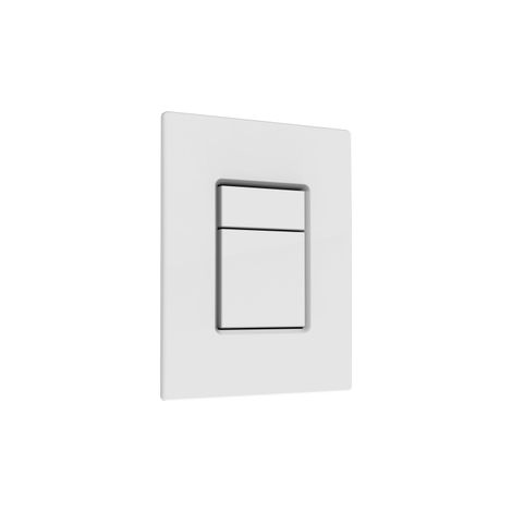 Panneau de commande QeramiQ Push Thin - pour Grohe Skate - 2 boutons - blanc mat