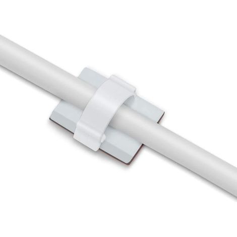 Clips adhésifs réglables pour la gestion des câbles à fibre optique, supports de fils et de cordons à la maison ou au bureau (paquet de 100) (1/5)