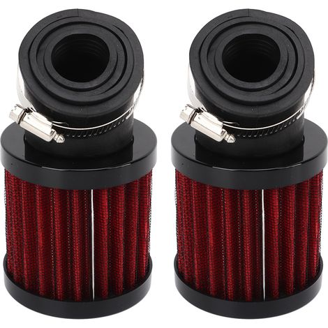 Filtro aria per moto, raccordo a gomito a 45 gradi per filtro aria moto, ricambio per GPZ1100 KZ1000 KZ1000A KZ1000E KZ1000D KZ900A KZ900B LTD (nero e rosso).