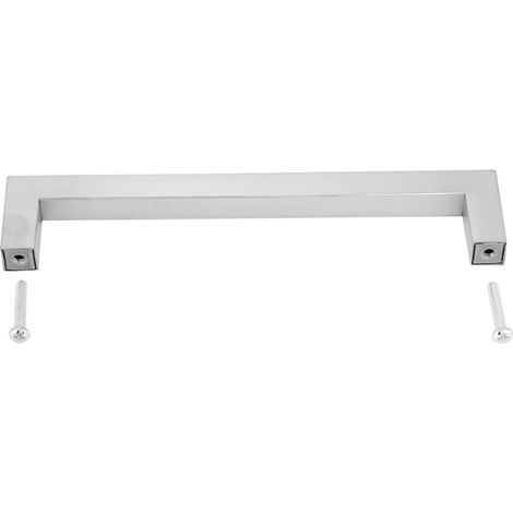 Poignée de porte de meuble en acier inoxydable 304 argenté de 12 mm, style simple (160 mm)