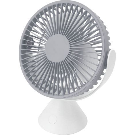 Tischventilator mit 3 Geschwindigkeitsstufen und Aufhängevorrichtung, vielseitig einsetzbar, USB-betrieben, 360°-Drehung, ideal für Camping, Zelte und Deckenmontage, 1500 mAh, grau (1/5)