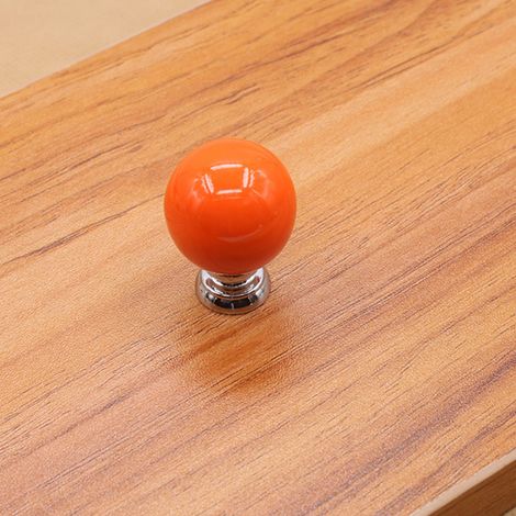 Poignée de meuble en céramique forme cerise, bouton de porte orange pour tiroir, placard et armoire, poignée de tirage pour meubles, 1 pièce.