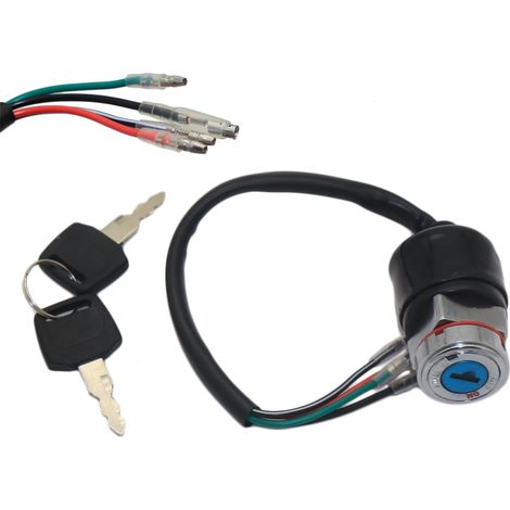 Motorcycle 4-wire ignition switch parts CT110 Postie Bike CT 110 ignition switch and battery (1/5)