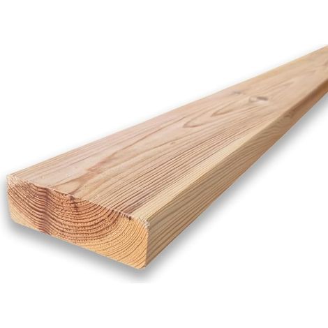 Trave in legno di pino massello naturale da 100x4x11 cm, smussata e piallata