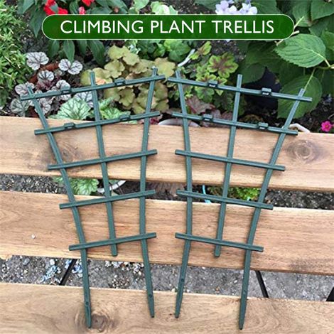 Treillis de jardin en plastique superposé pour plantes grimpantes 250x150mm Vert (1/3/5pc) - Support pour fleurs légumes (1/3)
