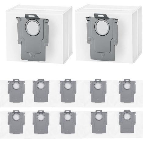12 Staubbeutel für Roborock Q5+, Q5 Max+, Q5 DuoRoller+, Q5 Pro+, Q7+ Max+/M5+/L5+, Q8 Max+, S8+, S8 Pro Ultra, S7 MaxV/Max Ultra, Q10 S5+/X5+ Roboterstaubsauger, 3,6 l großer Beutel (1/5)