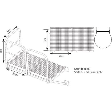 Iller Grundpodest für Steigleitern 800x860 mm