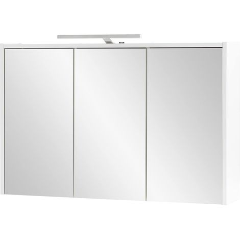Armoire à Miroir en Bois, Blanche, 93,5 cm (1/5)