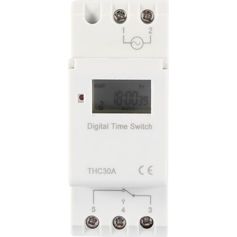 THC 30A Digital Timer Switch Programmable Electronic Time Control Switch (12V)
