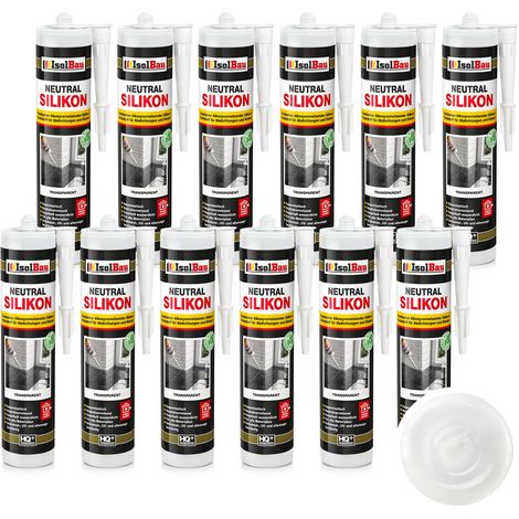 Neutralsilikon Naturstein Silikon Marmor Sanitär Inn/Auß 12 x 300ml Transparent (1/5)