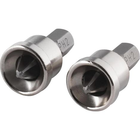 wolfcraft Inserti per cartongesso con arresto di profondità, a croce (PH 2) I 1342000 I 2 inserti Solid per i lavori interni (1/4)