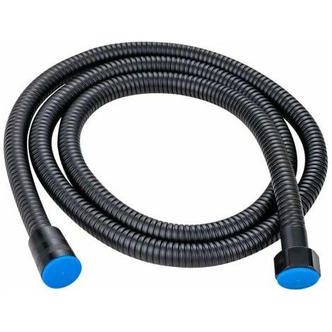 Flexible de douche acier inoxydable 1.5 m noir Universelle (1/5)