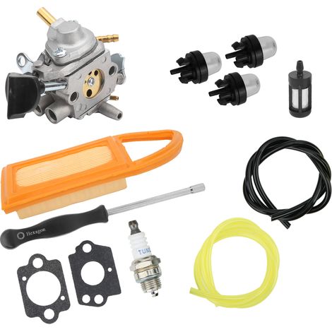 Kit carburateur, filtre à air, tube d'huile compatible avec souffleur à feuilles dorsal Stihl BR500, BR550 et BR600 (1/5)