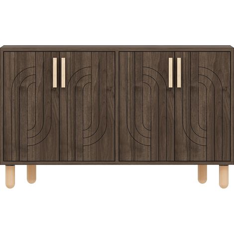 Credenza in legno "Rodney" - 120 x 30 x 74 cm - Marrone