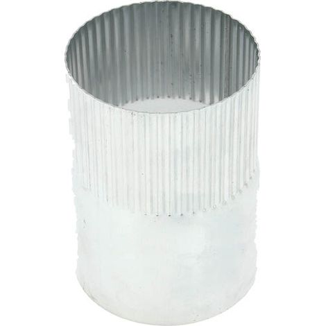 Raccord pour gouttière en zinc naturel Ø80 – Manchon bord à bord 0,65mm – Pour chantiers humides et espaces confinés – Brico Concept