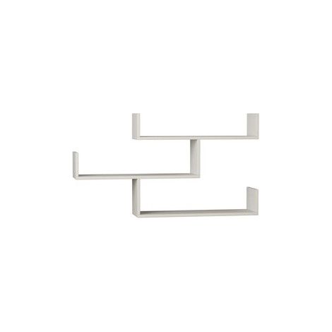 Étagère murale 3 niveaux 119x23x66,5 cm blanc (1/3)