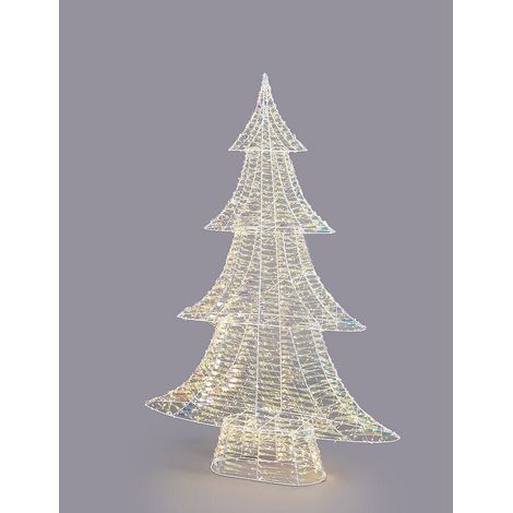 EDG Enzo De Gasperi Albero di Natale Led Stripes 1.800 MicroLed H 122 Cm L 82 Cm L 20 Cm Natural