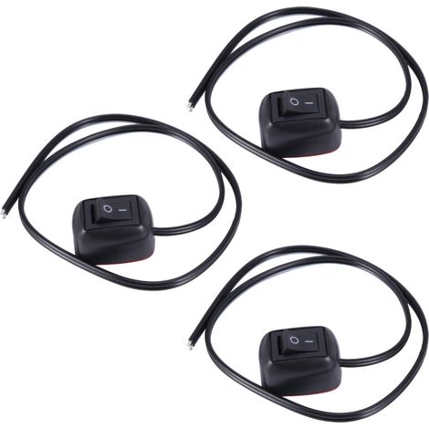 Adatto per interruttori a pulsante a 3 vie fai-da-te per auto (spento/12V)