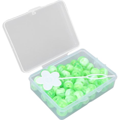 74 perles pour tresses et dreadlocks, accessoires de coiffure DIY (vert) (1/5)