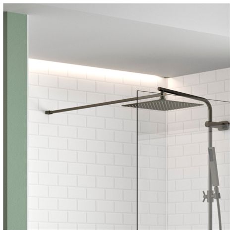 KINEDO - Barre de Renfort Mat d'Ajustement / Pivotable Pour Paroi de Douche - Finition Aluminium - Fabriquée en France