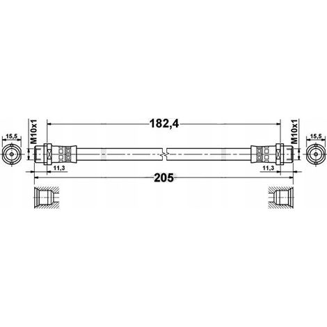 Manguera de freno flexible VW Passat B5 - Skoda Superb - Eje trasero (1/3)