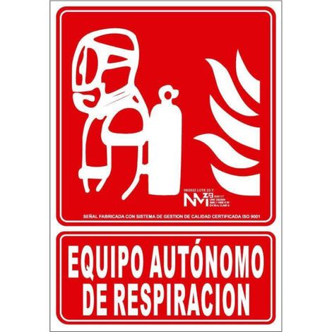 Señal de seguridad Equipo Autónomo de Respiración luminiscente 210 x 300 mm SEKURECO                         210 x 300 mm                          CLASE A (PVC 1 mm) (1/2)