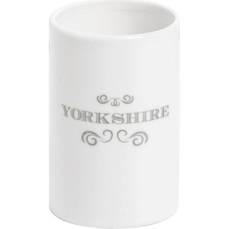 Metaform - Porta spazzolini da appoggio Bianco in Ceramica Mod. Yorkshire (1/2)
