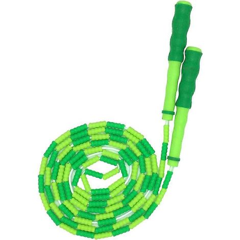 Corde à sauter en bambou, motif dessin animé, lot de 3, verte - Antidérapante et légère (1/5)