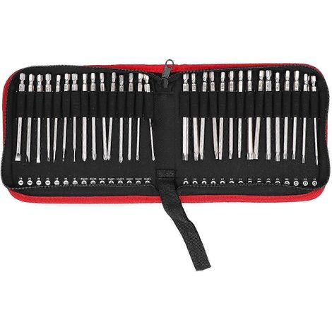 Kit de 30 embouts de tournevis magnétiques en métal avec fente en étoile et croix, 100 mm, avec boîte de rangement (1/5)