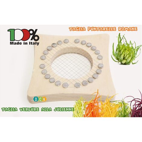 Calder Taglia Puntarelle Alla Romana In Legno Inox Made In Italy Julienne Zucchine Verdure Carote