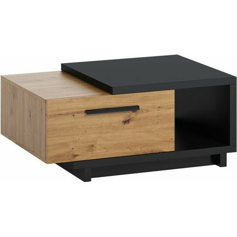Table basse Morlira 102 , 40x60x90cm, Diamètre: 0, Stratifié, Angulaire (1/4)
