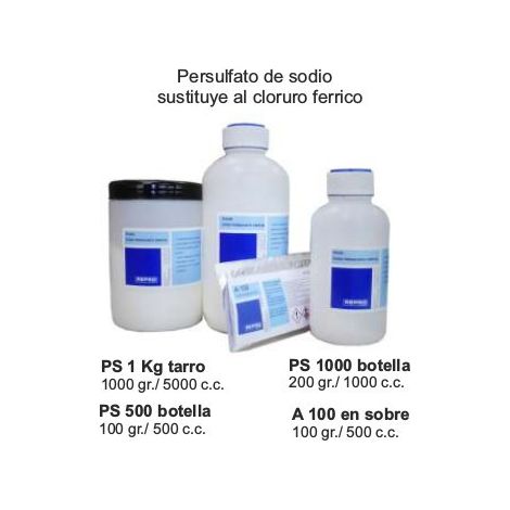 Persulfate de sodium 100gr. 500cc Chlorure de substitution
