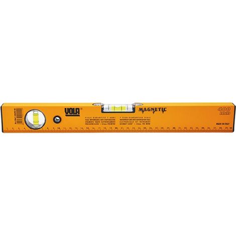 Livella magnetica a due bolle in alluminio con fiala centrale regolabile -40 cm