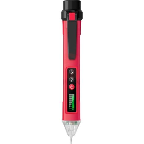 Digital voltage detector, non-contact voltage detector, with flashlight function (red).