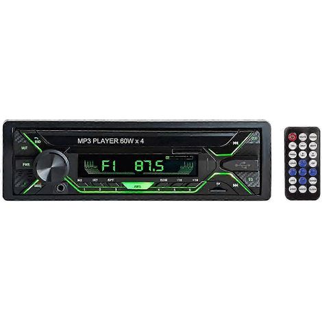 Système audio de voiture avec interfaces Bluetooth, USB/TF/SD/AUX et prise en charge des appels mains libres. (1/5)