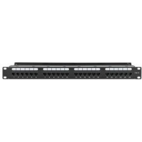 24x RJ45 Cat6 UTP Patch Panel With Cable Bracket