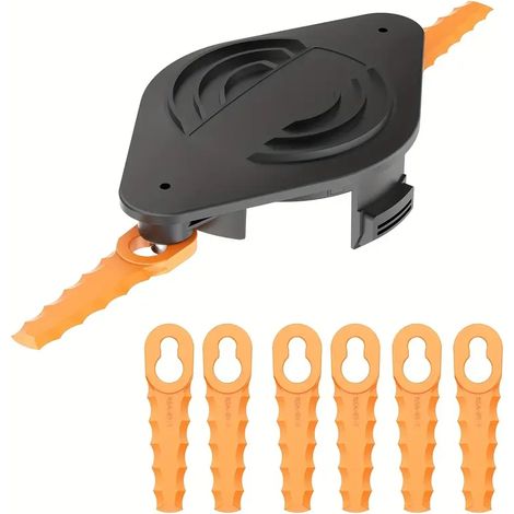 Tête de coupe d'herbe, lame de tondeuse à gazon, tête à lame Weed Eater, tête de coupe TLB-01-1 × 1 + 6 lames (1/5)