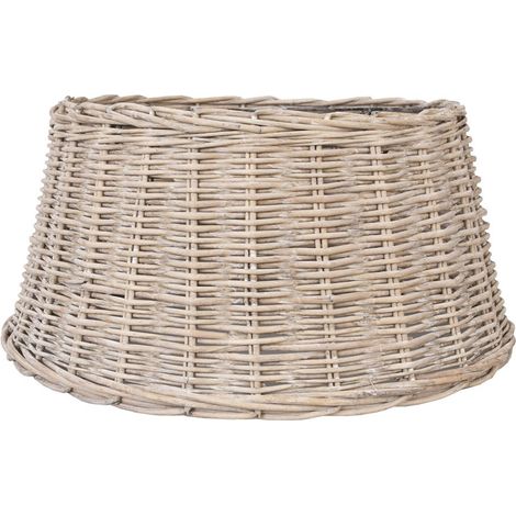 Abat-jour pour suspension luminaire en rotin et osier coloris beige Ø 56 x 29 cm - PANGIVO