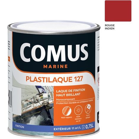 PLASTILAQUE 127 ROUGE INDIEN 0.75 L - Laque marine de finition Brillante haut de gamme - COMUS MARINE (1/3)