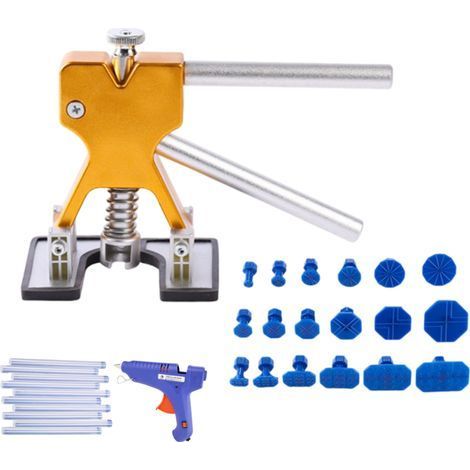 kit débosselage Ventouse, debosselage carrosserie sans Peinture, avec dellenheber doré et 18 pièces adhésives, pour Les camions/Auto/Moto/Corps/Porte du réfrigérateur/Machine à Laver (1/5)