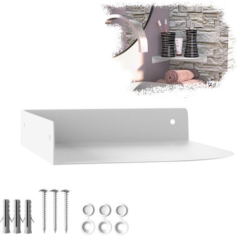 SOTECH Design Wandeckregal HOVER Höhe 3 cm inkl. Befestigungsset für Wandmontage, Länge 20 cm, Tiefe 15 cm, weiß, 1 Stück (1/5)