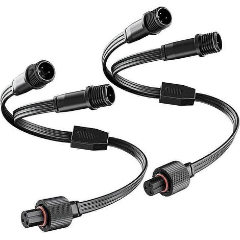 Set mit 2 Govee Y-Verbindern für fest installierte Außenbeleuchtung, Verlängerungskabel für H705A, H705B und H705C, 1 Buchse auf 2 Stecker (1/5)