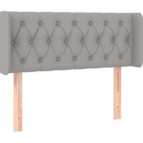 Maison Exclusive - Kopfteil mit Ohren Hellgrau 93x16x78/88 cm Sto (1/5)