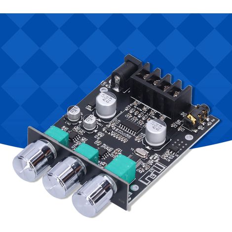 Module amplificateur audio stéréo Bluetooth MINI 2 voies avec réglage des basses et des aigus 50 W x 2 (1/5)