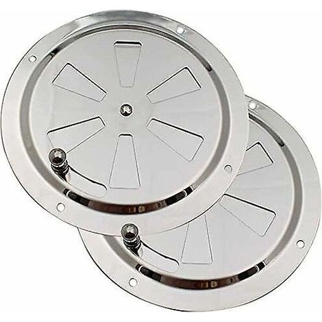 2 Pices Grille De Ventilation Ronde, Grille D'aration 125 Mm En Acier Inoxydable Conduit Moustiquaire Grille D'vacuation Air Entrant Air Evacu Ven (1/5)