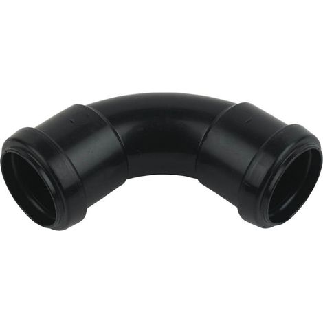 FloPlast 32mm Black Push Fit Waste 92.5 Degree Bend