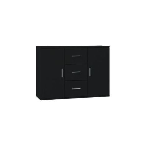 Buffet Noir 91x29,5x65 Bois d'ingénierie (1/5)