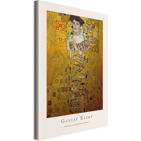 Pintura - Gustav Klimt - Retrato de Adele Bloch (1 parte) vertical (1/5)